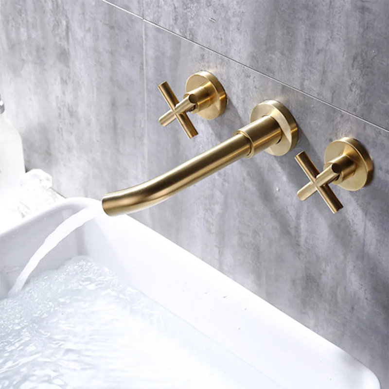 PROOX Wall Mounted Faucet 2-handle Bathroom Faucet & Reviews | Wayfair